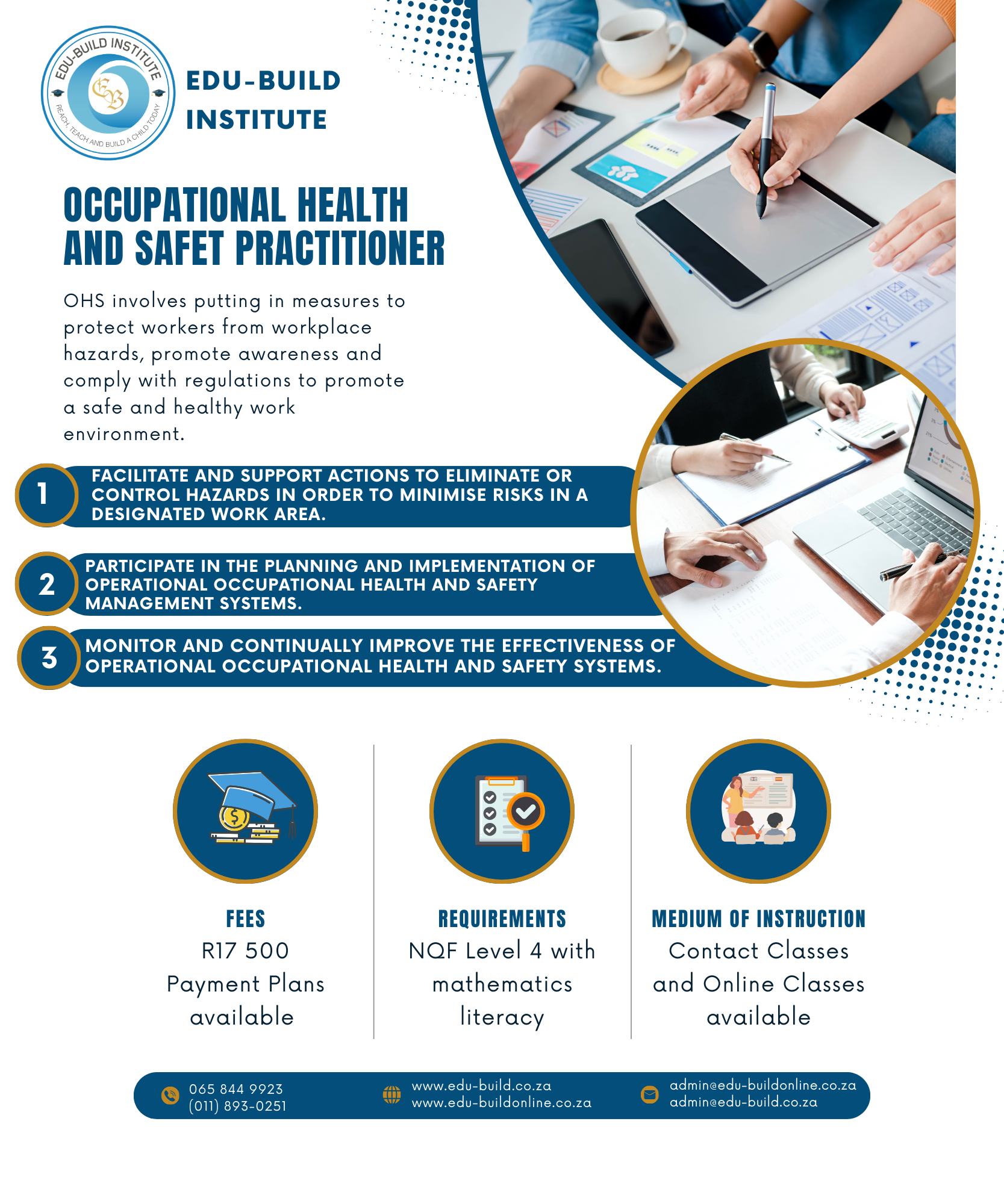 EDU-BUILD INSTITUTE OHS HANDOUT